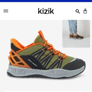 Kizik Kids Sneakers - Green and Orange